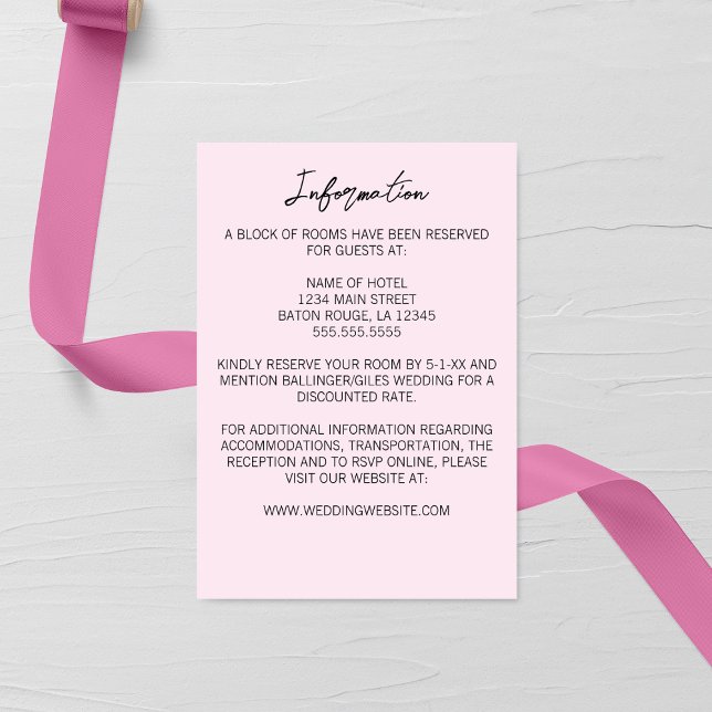 Minimalist Gladiolus Wedding  Enclosure Card (Creator Uploaded)