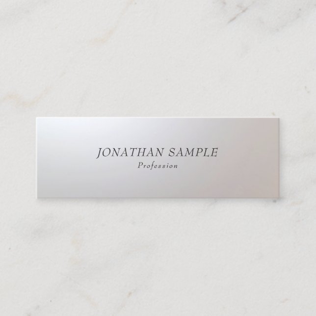 Minimalist Glam Creative Modern Simple Template Mini Business Card (Front)
