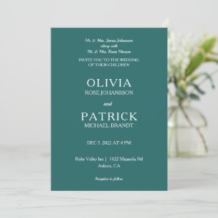 Minimalist Glam Wedding Invitation