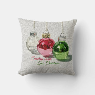 Minimalist Glass Christmas Ornaments Cushion