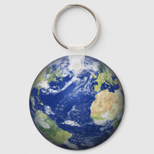 Minimalist Globe Accessory Travel & Nature Design Key Ring