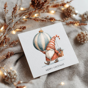 Minimalist Gnome Merry Christmas Holiday Card