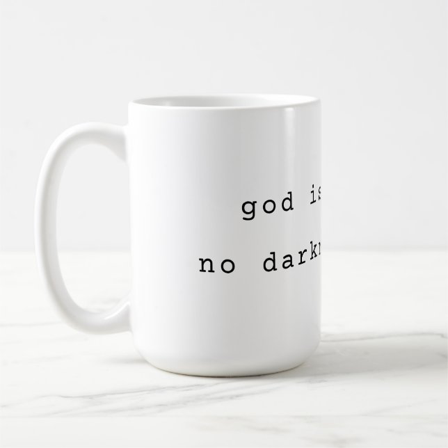Minimalist God is Light Coffee Mug (Left)