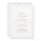 Minimalist Gold All In One Wedding