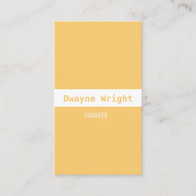 Minimalist gold and white business card (Front)