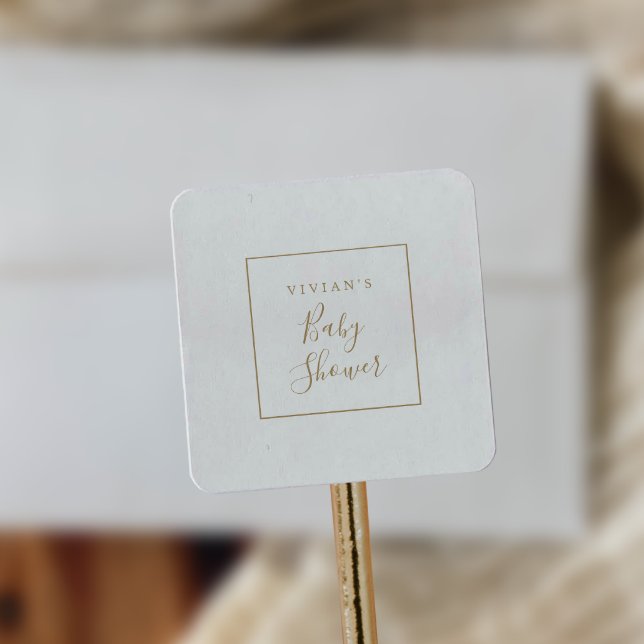 Minimalist Gold Baby Shower Envelope Seals (Creator Uploaded)
