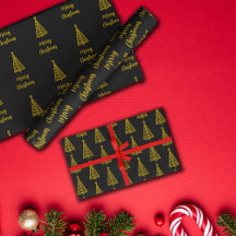 Minimalist Gold Black Merry Christmas