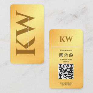 Minimalist Gold Business Card – Custom Name