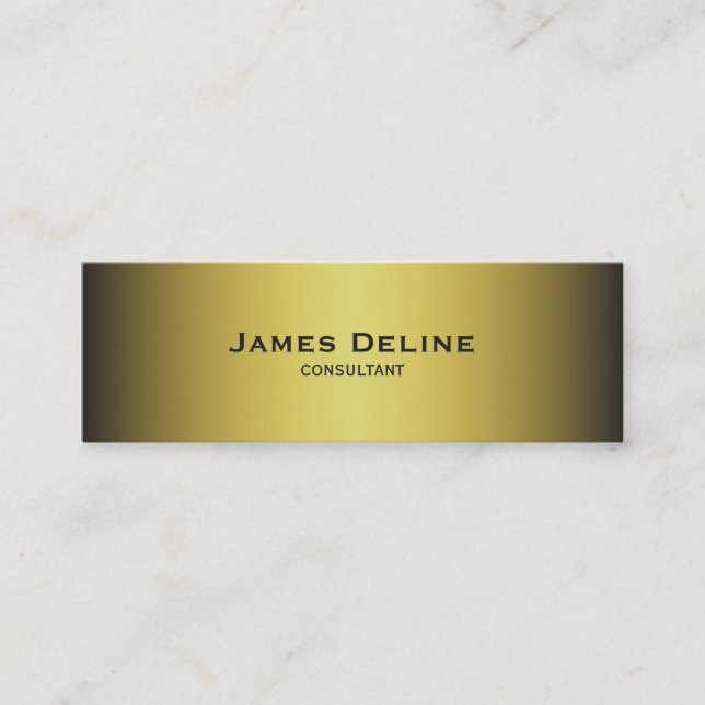 Minimalist Gold Consultant Business Card (Front)