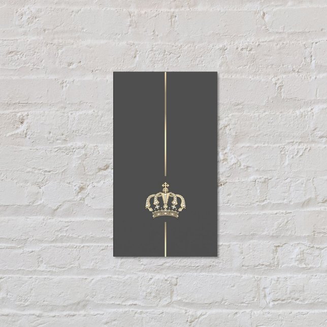 Minimalist Gold Crown Business Card (Creator Uploaded)