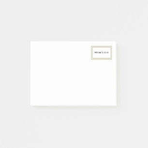 Minimalist Gold Frame Name Post-it Notes