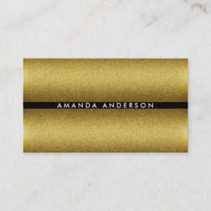 Minimalist Gold Glitter Texture Business Card