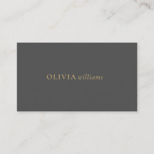 Minimalist Gold Gray Simple Professional Business Card