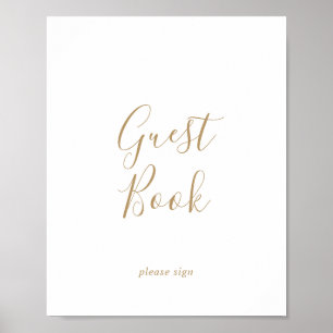 Minimalist Gold Guest Book Sign
