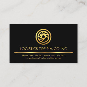Minimalist Gold Line Supply Chain Business Card
