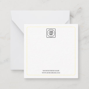 Minimalist Gold Logo Company Note Card