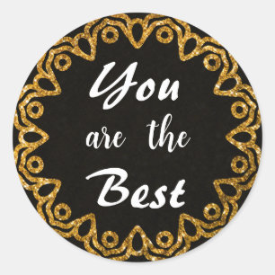 Minimalist Gold Mandala Appreciation Stickers