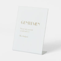 Minimalist Gold Modern Art Deco Gentlemen Bathroom