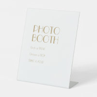 Minimalist Gold Modern Deco Wedding Photo Booth