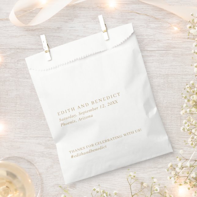 Minimalist Gold Modern Wedding Favour Bags (Clipped)