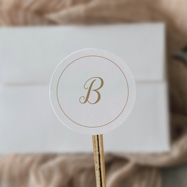 Minimalist Gold Monogram Wedding Envelope Seals (Creator Uploaded)
