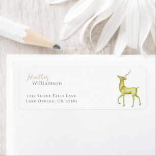 Minimalist Gold Reindeer Christmas Holiday