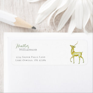 Minimalist Gold Reindeer Christmas Holiday
