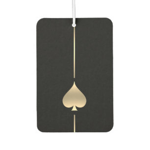 Minimalist Gold Spade Symbol Car Air Freshener