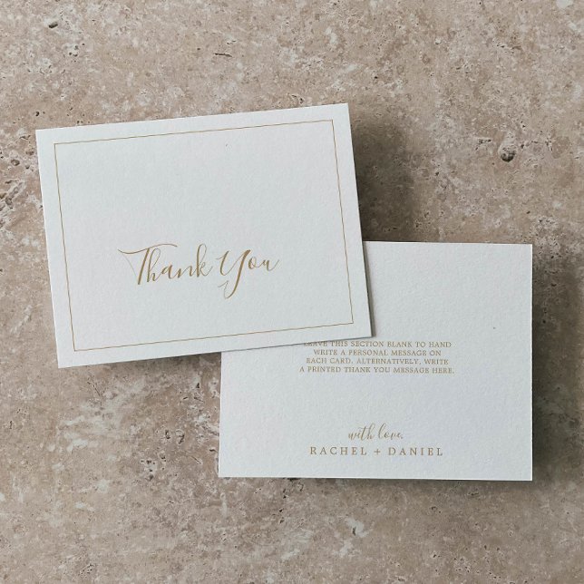 Minimalist Gold Thank You Card (Creator Uploaded)