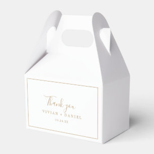 Minimalist Gold Thank You Favour Box