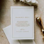 Minimalist Gold Typography Wishing Well Card<br><div class="desc">This minimalist gold typography wedding wishing well card is perfect for a simple wedding. The modern romantic design features classic gold and white typography. Customisable in any colour. Keep the design simple and elegant, as is, or personalise it by adding your own graphics and artwork. Personalise this invitation enclosure card...</div>