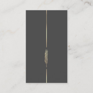 Minimalist Gold Wheat Business Card