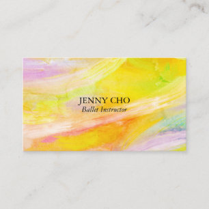 Minimalist golden painting textured business card