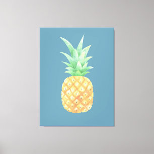 Minimalist Golden Pineapple Canvas Print