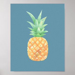 Minimalist Golden Pineapple Poster