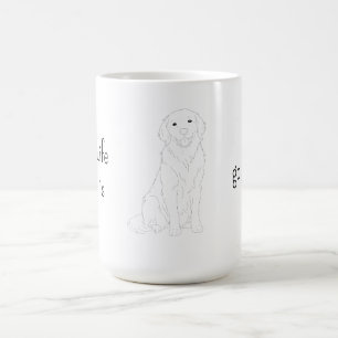 Minimalist Golden retriever lovers mug