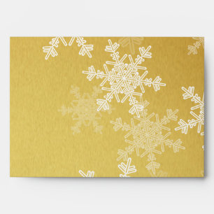  Minimalist Golden Snowflakes Christmas Patter Envelopes
