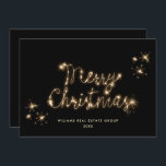 Minimalist Golden Sparkle Lights Merry Christmas Holiday Card<br><div class="desc">Feel free to contact me if you need any help or new item. I respond soon.</div>