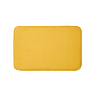 Minimalist golden yellow solid plain modern chic bath mat
