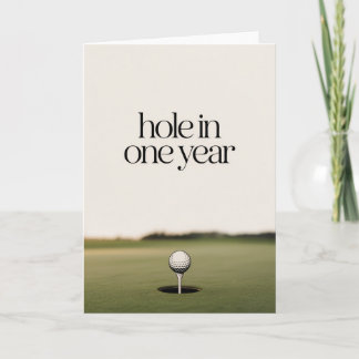 Minimalist Golf Birthday Card for men