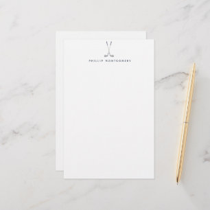 Minimalist Golf Clubs Personalised Stationery