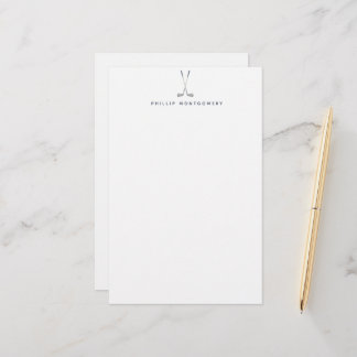 Minimalist Golf Clubs Personalised Stationery