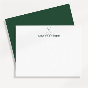 Minimalist Golf Green Stationery Note Card