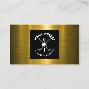 Minimalist Golf Monogram Design Business Card