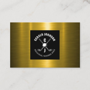 Minimalist Golf Monogram Design Business Card
