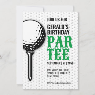 Minimalist Golf Party Design Design Invitation