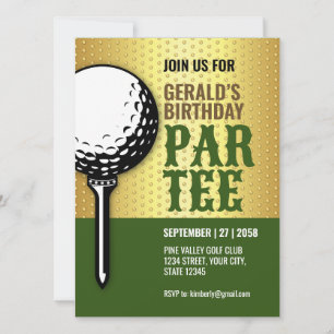 Minimalist Golf Party Design Design Invitation