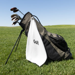 Minimalist "Golf" Text Custom Microfiber Golf Towe Towel