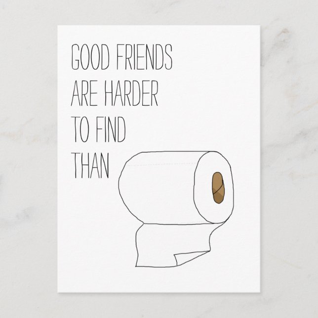 Minimalist good friends COVID 19 illustrated Postcard (Front)