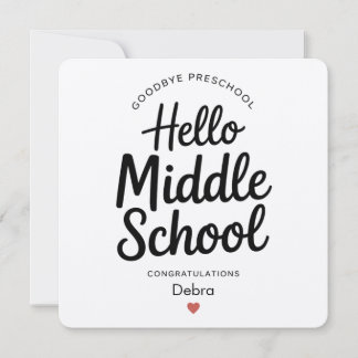 Minimalist Goodbye Preschool Hello Middle School